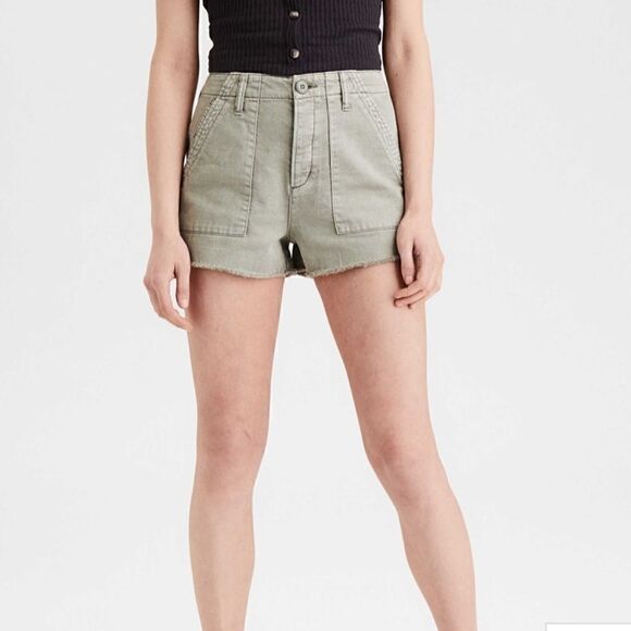 AE Super High-Waisted Utility Denim Short - Picture 1 of 7
